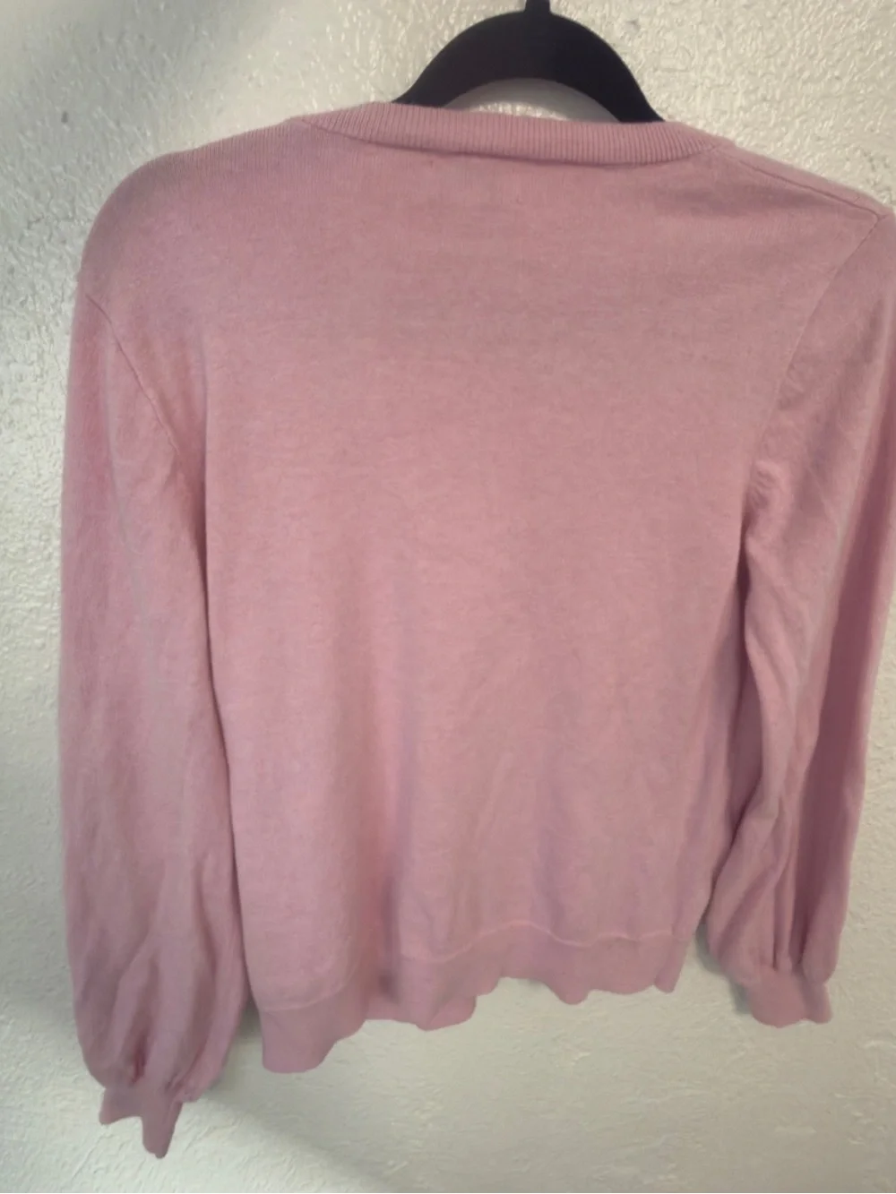 J. Crew Pastel Pink Crewneck Cashmere-Blend Sweater